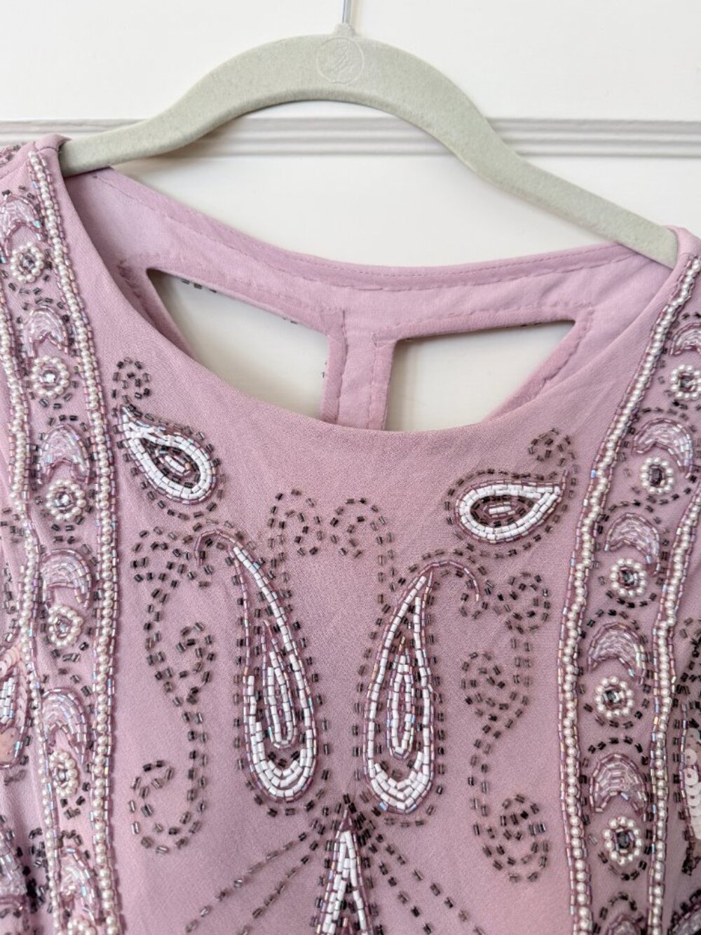 Vintage-style Sue Wong Art Deco Flapper Dress (100% silk)
